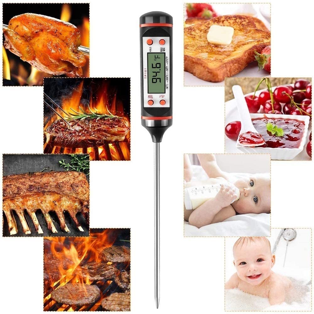 Cyfrowy termometr do mięsa z długą sondą Natychmiastowy odczyt Termometr do gotowania żywności do grillowania Grill Grill Kuchenny termometr do cukierków