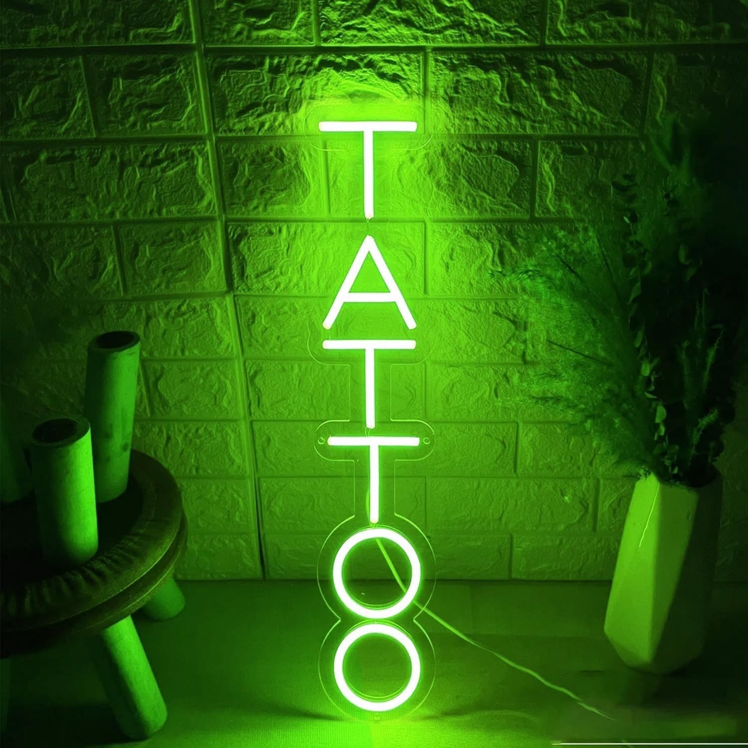 Tattoo LED Neon Sign for Wall Decor USB Adjustable Brightness Living Room Bars Pub Club Gatherings Art Wall Decor