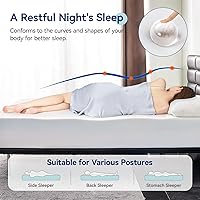 Vista 5 de Yaxa Basics Memory Foam Mattress, Soft Plush Feel, 10 Inch, Twin, White/Grey