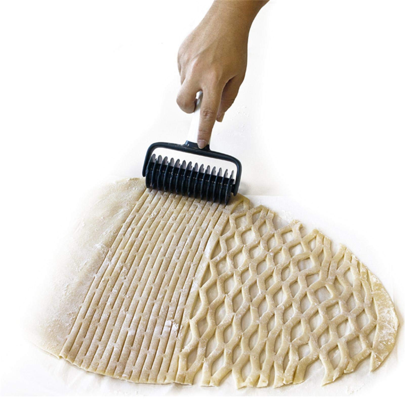 Set Rullo Tagliapasta A Griglia: Accessori Per Biscotti E Pizza Con Raschietto E Pennello In Silicone - 4