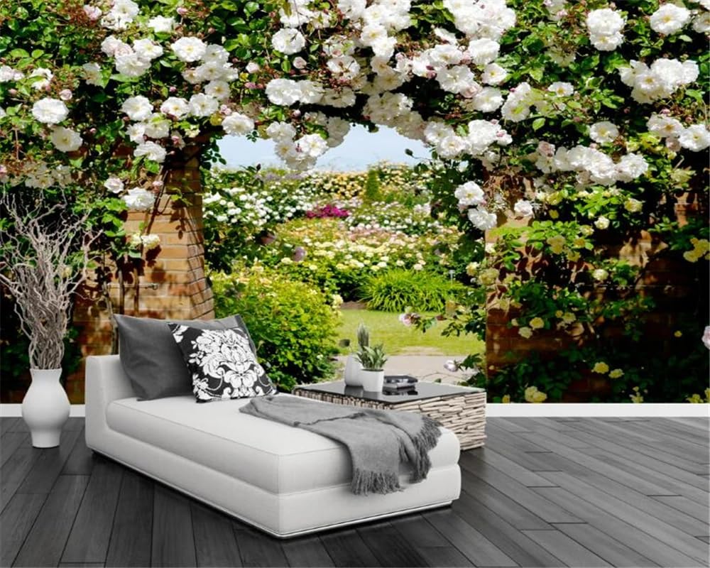 Papier peint photo 3D rose corridor pour sublimer le mur de votre salon