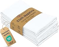 Vista 24 de Ruvanti - Juego de 12 servilletas de tela, servilletas de 45 x 45 centímetros lavables, suaves, duraderas, absorbentes, mezcla de algodón.