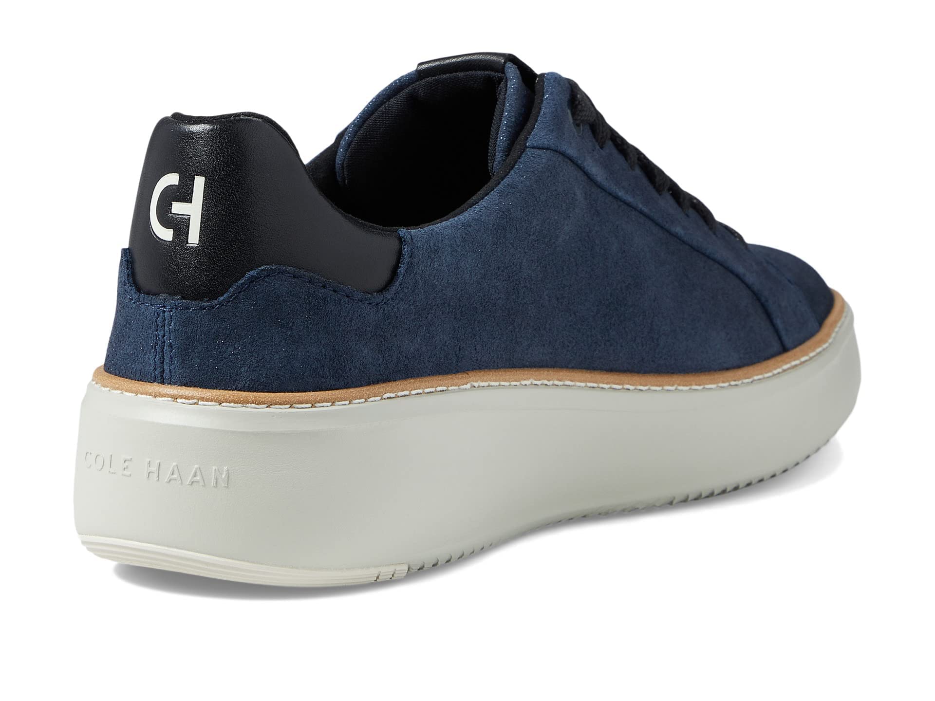 Cole Haan Women's Grandpro Topspin Sneaker: Blazer Blue Metallic Suede Leather 5