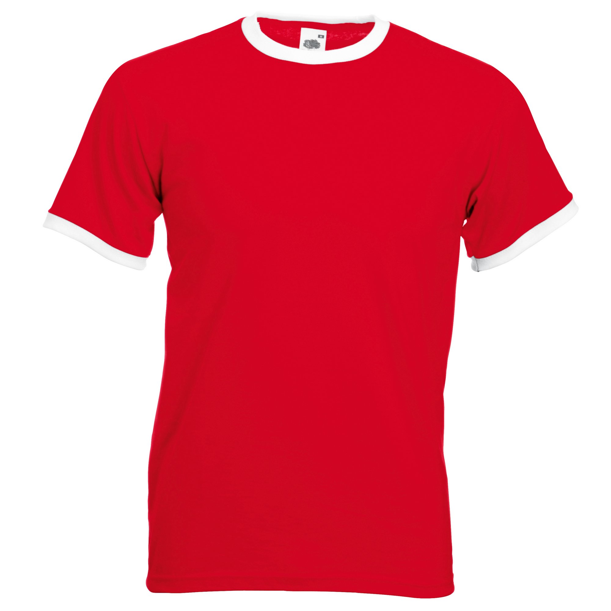 Fruit of the Loom Mens Ringer Short Sleeve T-Shirt (2XL) (Red/White)