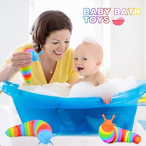 Miniatura 7 de Cevioce Juguetes sensoriales para ansiedad de babosas, juguetes antiestrés para adultos y niños, recuerdos de fiesta, 2 juguetes sensoriales para