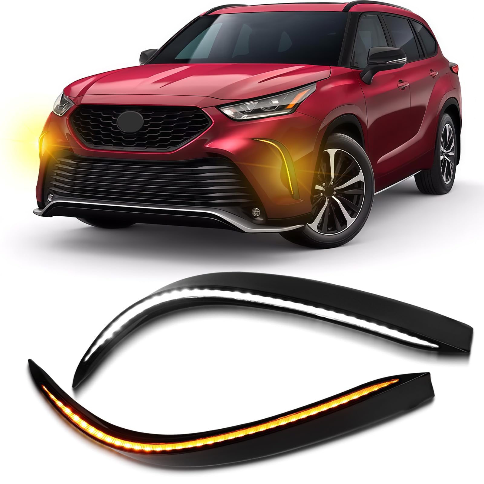 Amazon.com: PGTOPONE Switchback White/Amber LED Front Bumper Fog