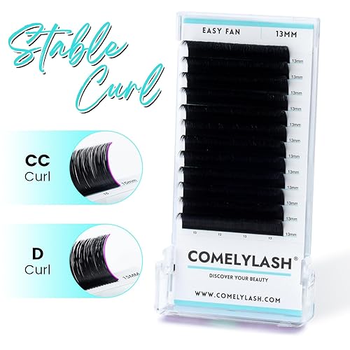 Miniatura 6 de Extensiones de pestañas de volumen Easy Fan de 0.030.050.003 in CCD Curl Extensiones de pestañas de volumen de 0.512 in de longitud, suministros de