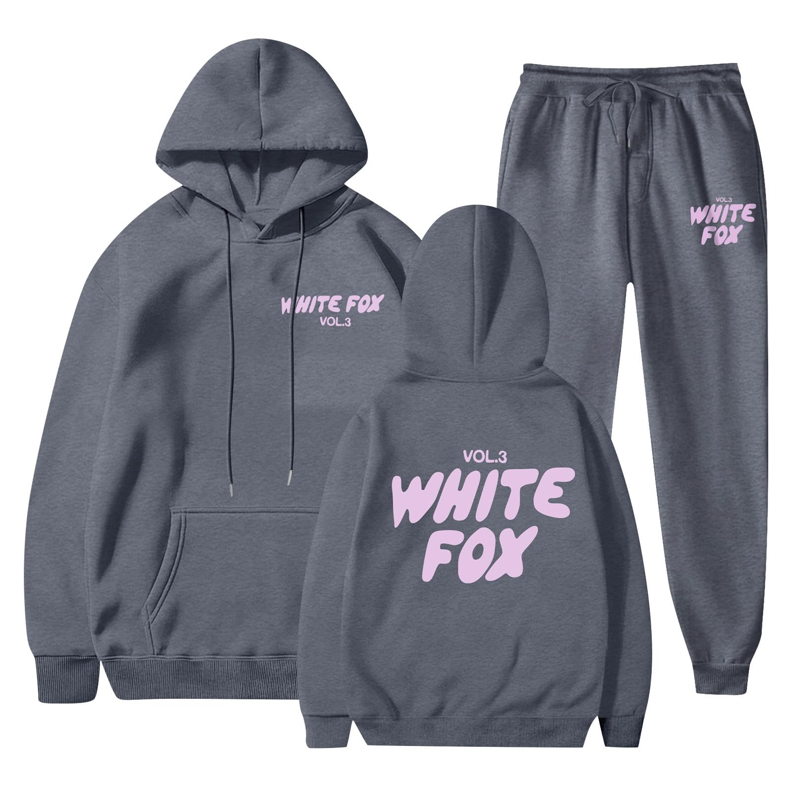 GenericWomen's Tracksuits Sets 2 Piece Outfits Fashion Hoodies and Sweatpants Jogger Y2k Letter Prints Set Womens Casual Activewear Loungewear Sets for Women Tracksuit Womens Full Set