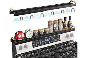 Stovetop Space Saver: Adjustable Magnetic Spice Rack for Enhanced Kitchen Storage