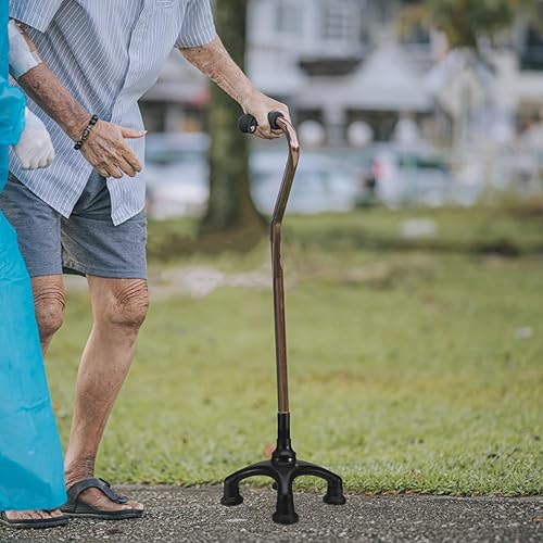 Miniatura 5 de Generic Reemplazo de punta de bastón cuádruple, almohadillas antideslizantes para pies de muletas de base de cuatro puntos, puntas estables para