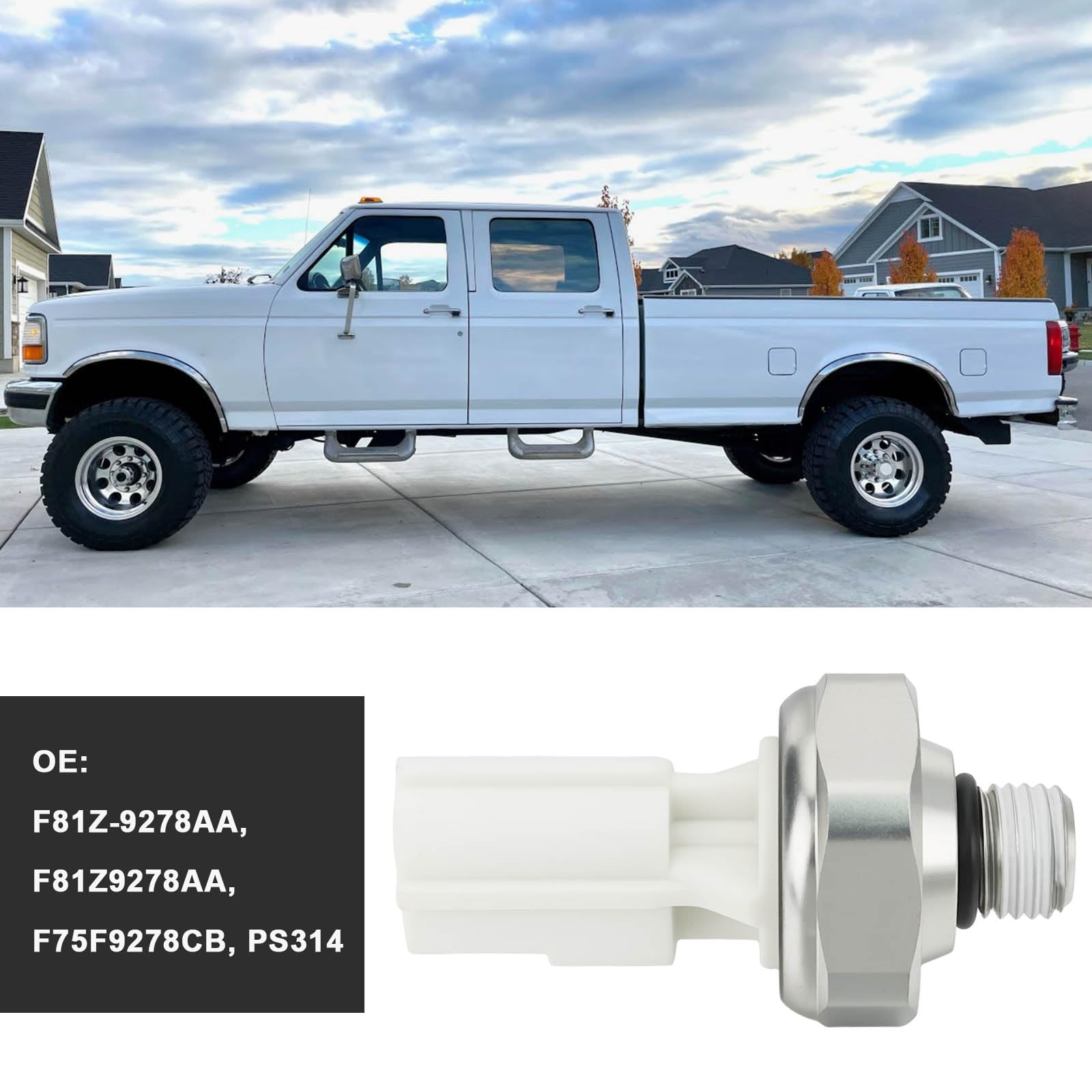 OTOTEC Czujnik ciśnienia oleju samochodowego F81Z-9278-AA kompatybilny z Ford Powerstroke 6,0 l 6,4 l 7,3 l 1999-2010 PS314