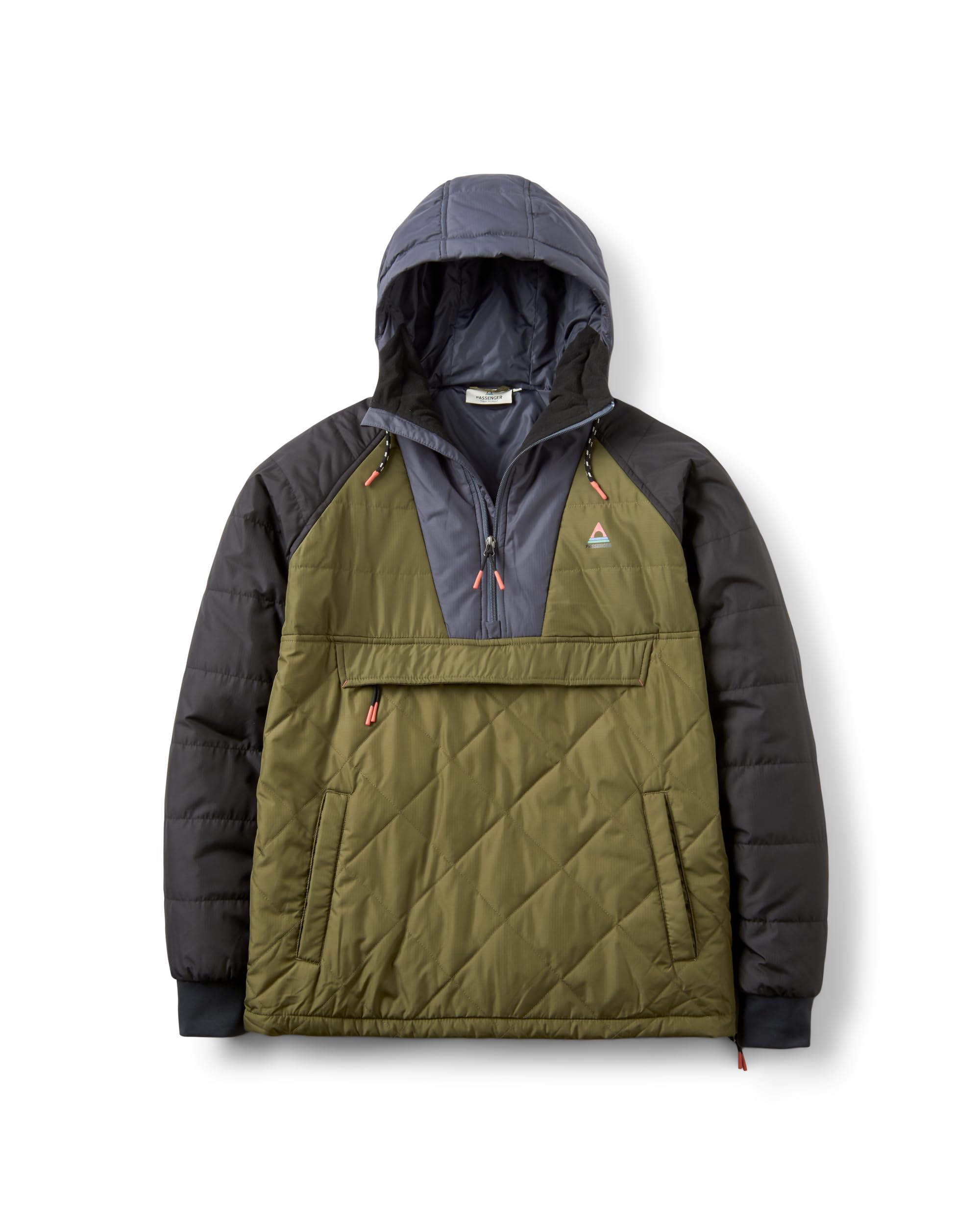 Passenger Men's Khaki Oceanic Recycled 1/2 Zip Insulated Jacket