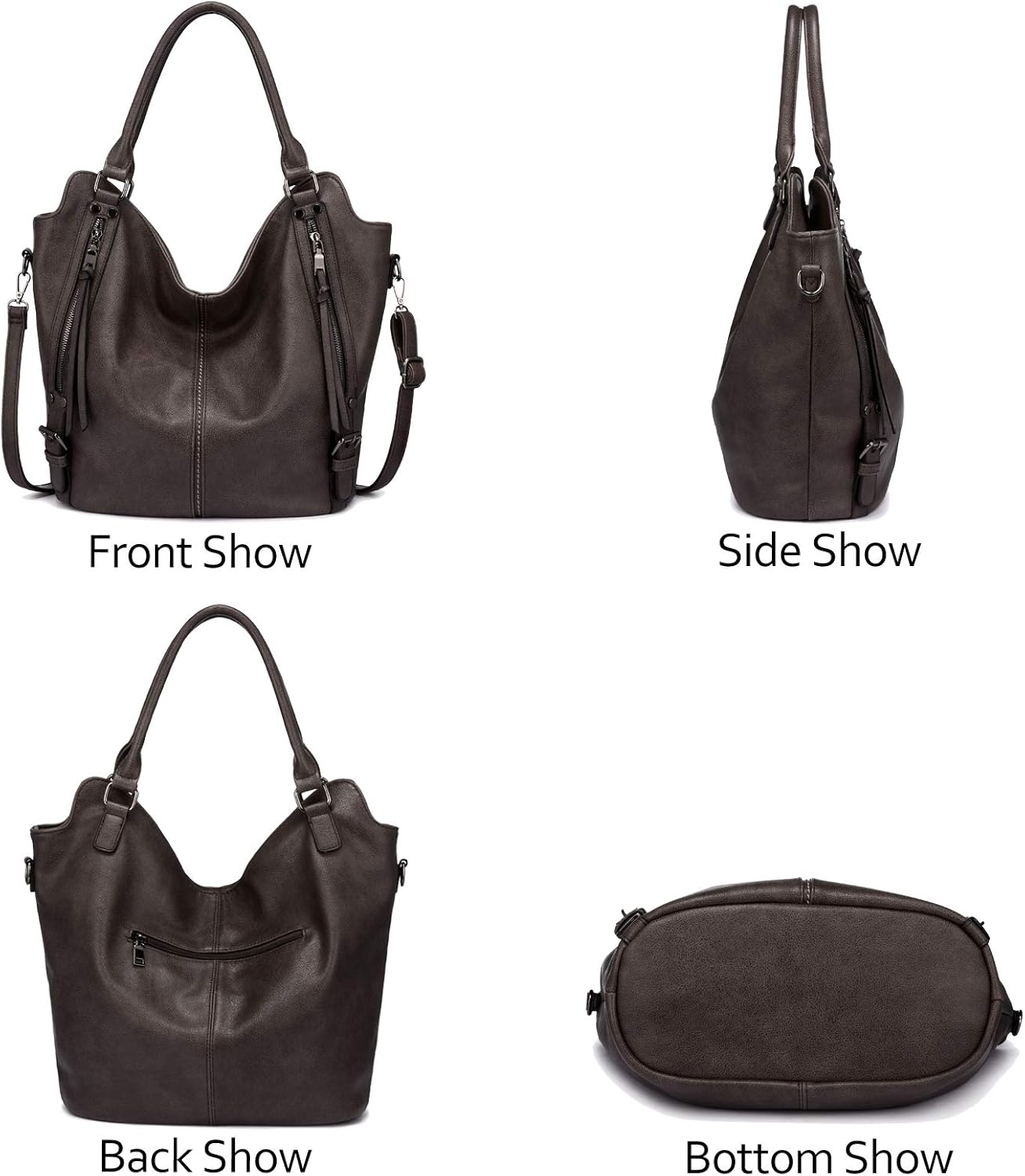 Tote Bag for Women PU Leather Shoulder Bags Fashion Hobo Bags Large Purse and Handbags with Adjustable Shoulder Strap