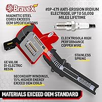 Vista 5 de Bravex Paquete de bobinas de encendido y bujía SP479 para Ford F-150 F-250 4.6L 5.4L V8 DG508 DG457 DG472 DG491 Crown Victoria Expedition Mustang