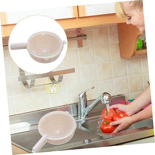 Miniatura 6 de SOLUSTRE Cesta escurridor de mango Colador de mano Cuenco de lavado de cocina Lavadora de verduras Tazón Escurridor de verduras Colador de pasta