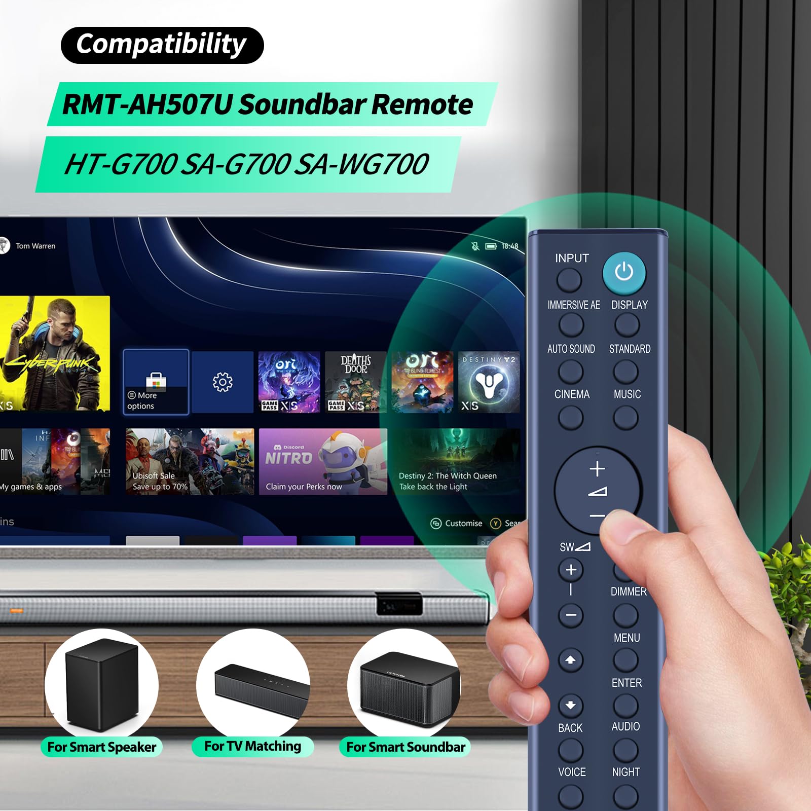 Amazon.com: RMT-AH507U Remote Control Replacement for Sony