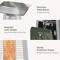 Vista 19 de EAST OAK Pyramid - Calentador de patio al aire libre, 48,000 BTU, calentador de propano de tubo de vidrio de cuarzo, sistema de triple protección