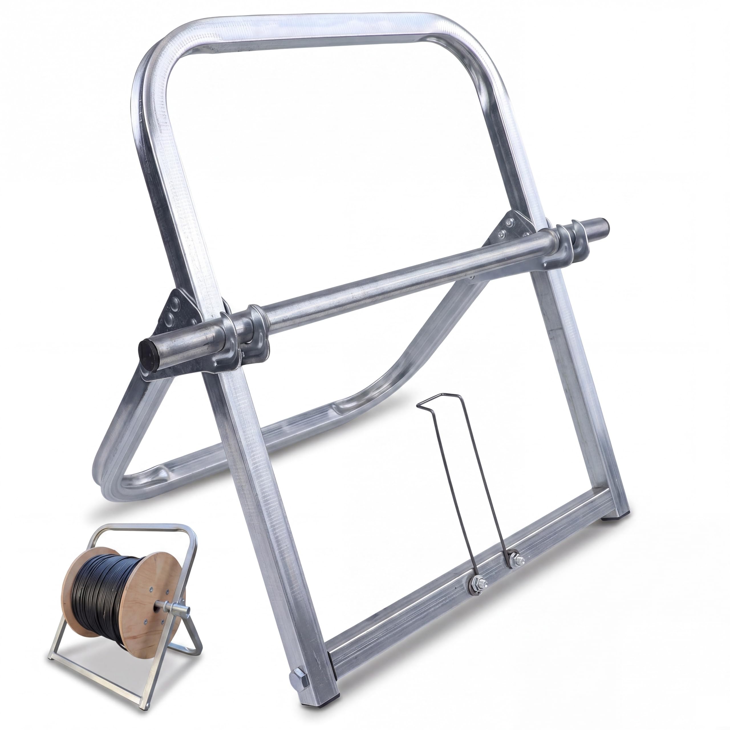 Wire Spool Rack, Single Axle Cable Reel Dispenser, 41X33cm Heavy Duty Cable Dispenser For Electrical Wire Management And Ropes For Workshop And for Job Site