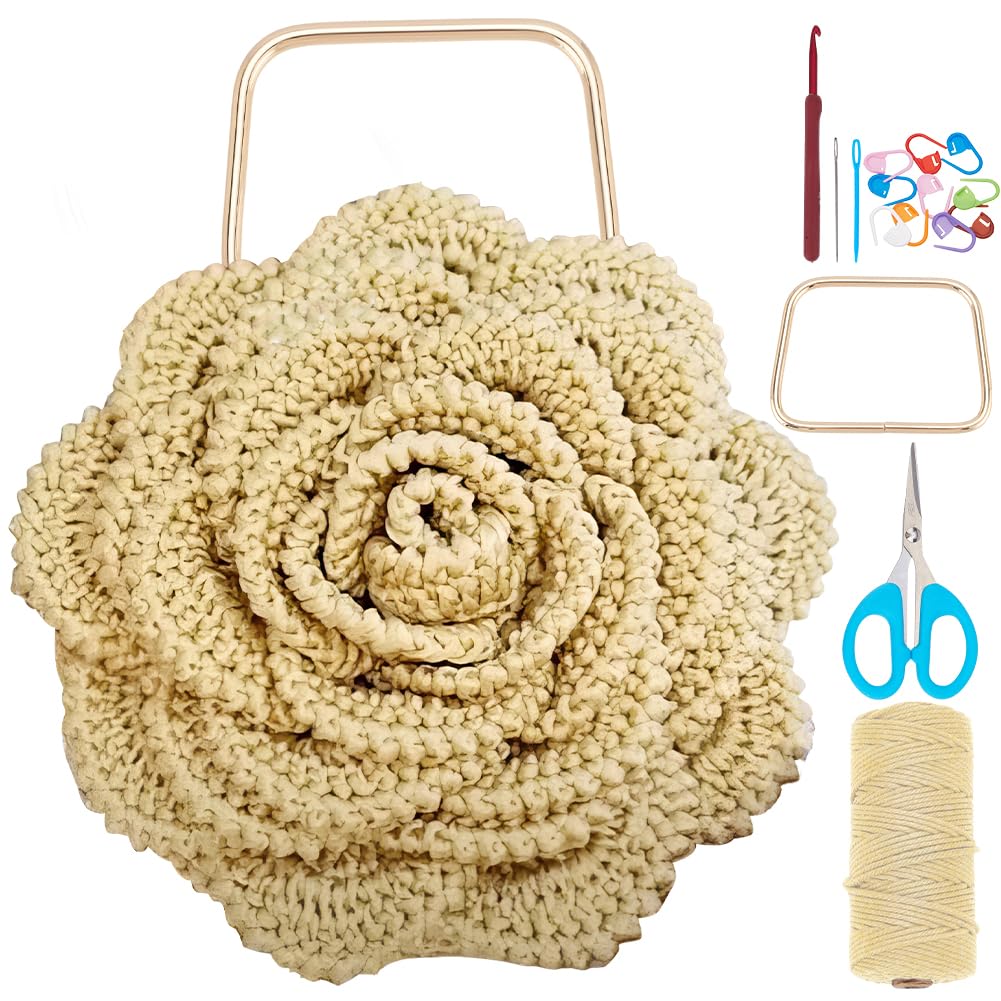 Photo 1 of BEUNITONE DIY Macrame Flower Bag Crochet Kit