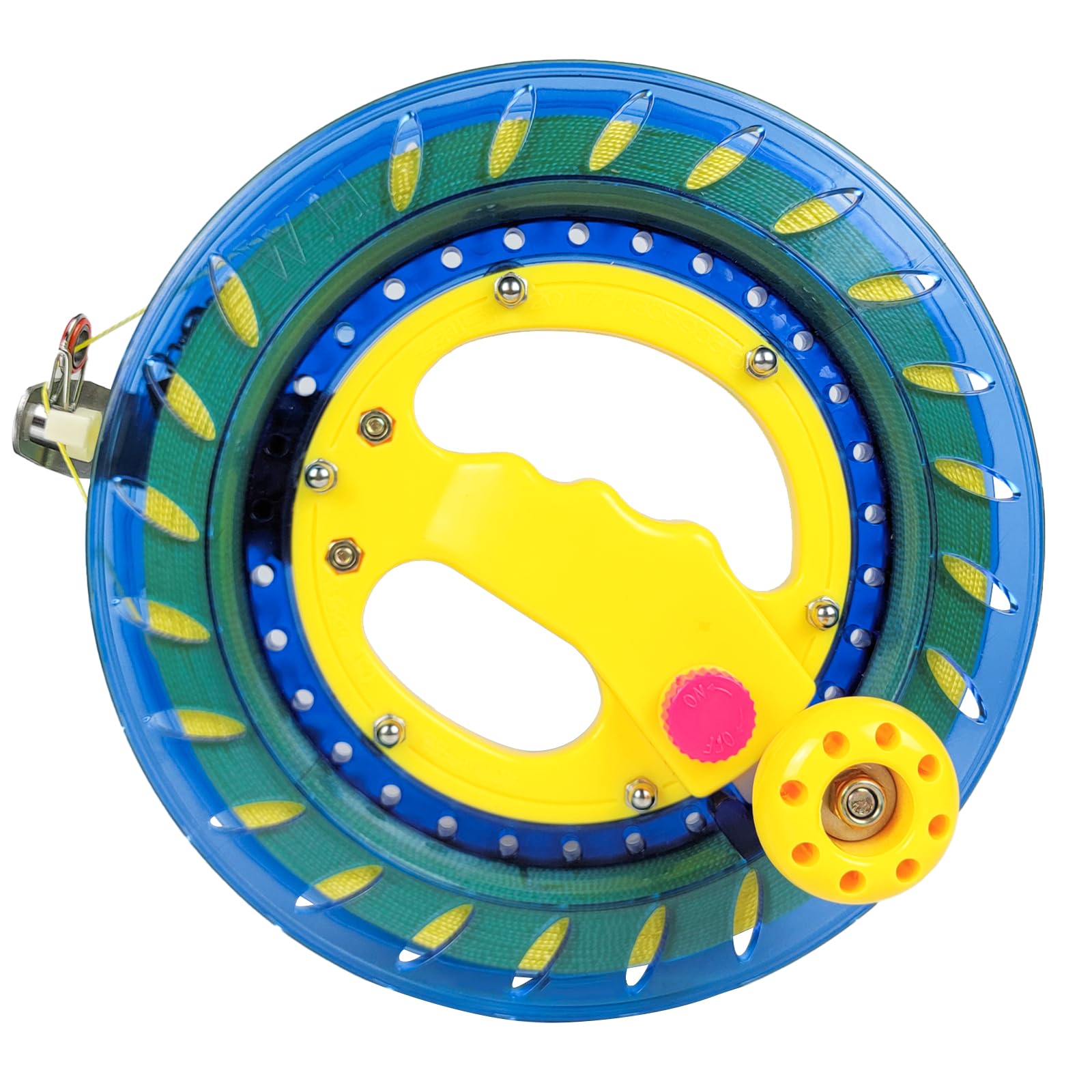 Mint's Colorful Life 8in Kite Reel Winder, Kite Line with Reel, Comes with 1000ft String (Blue, 8 Inch)