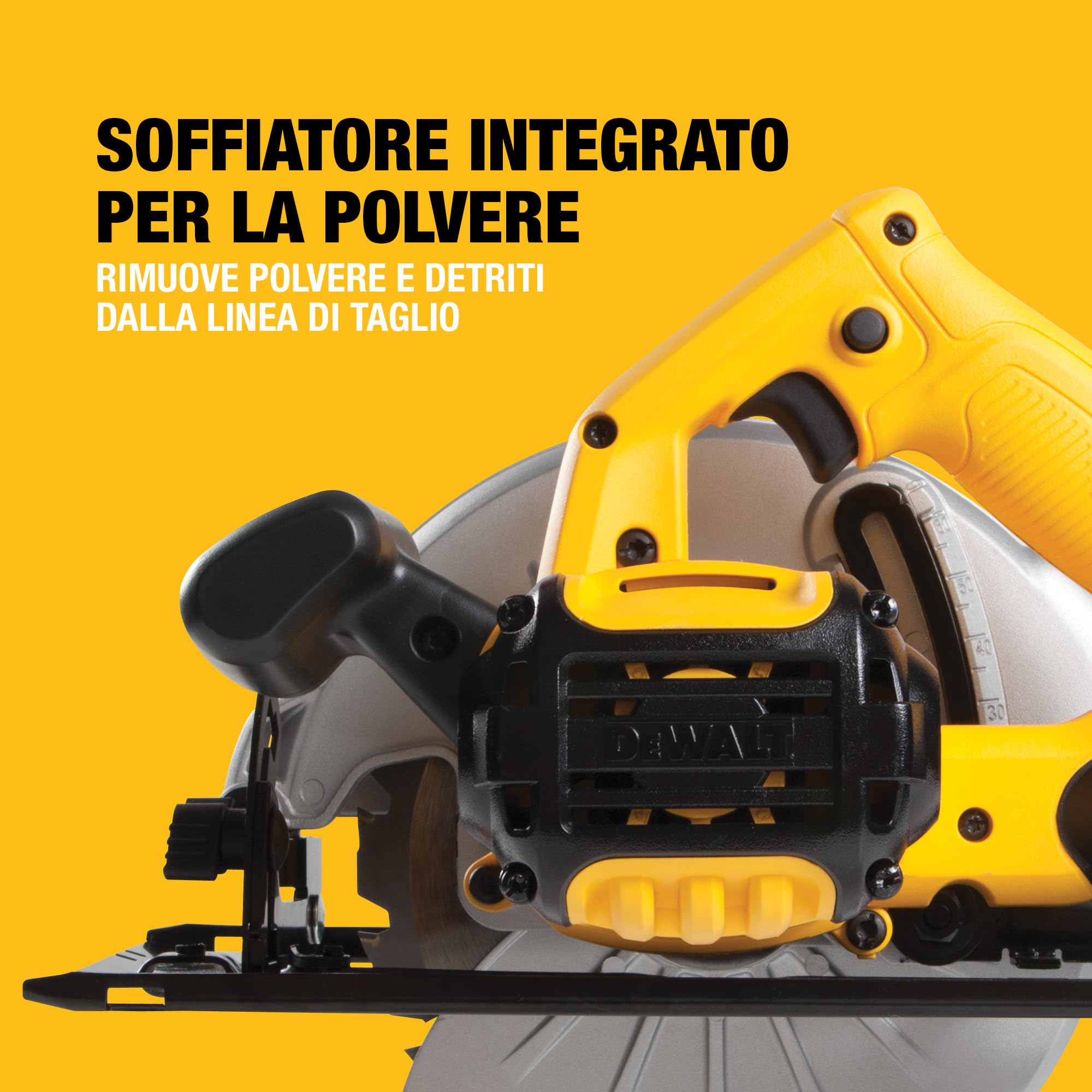 DEWALT Sega circolare con lama da 184mm, Motore da 1350W, DWE560-QS