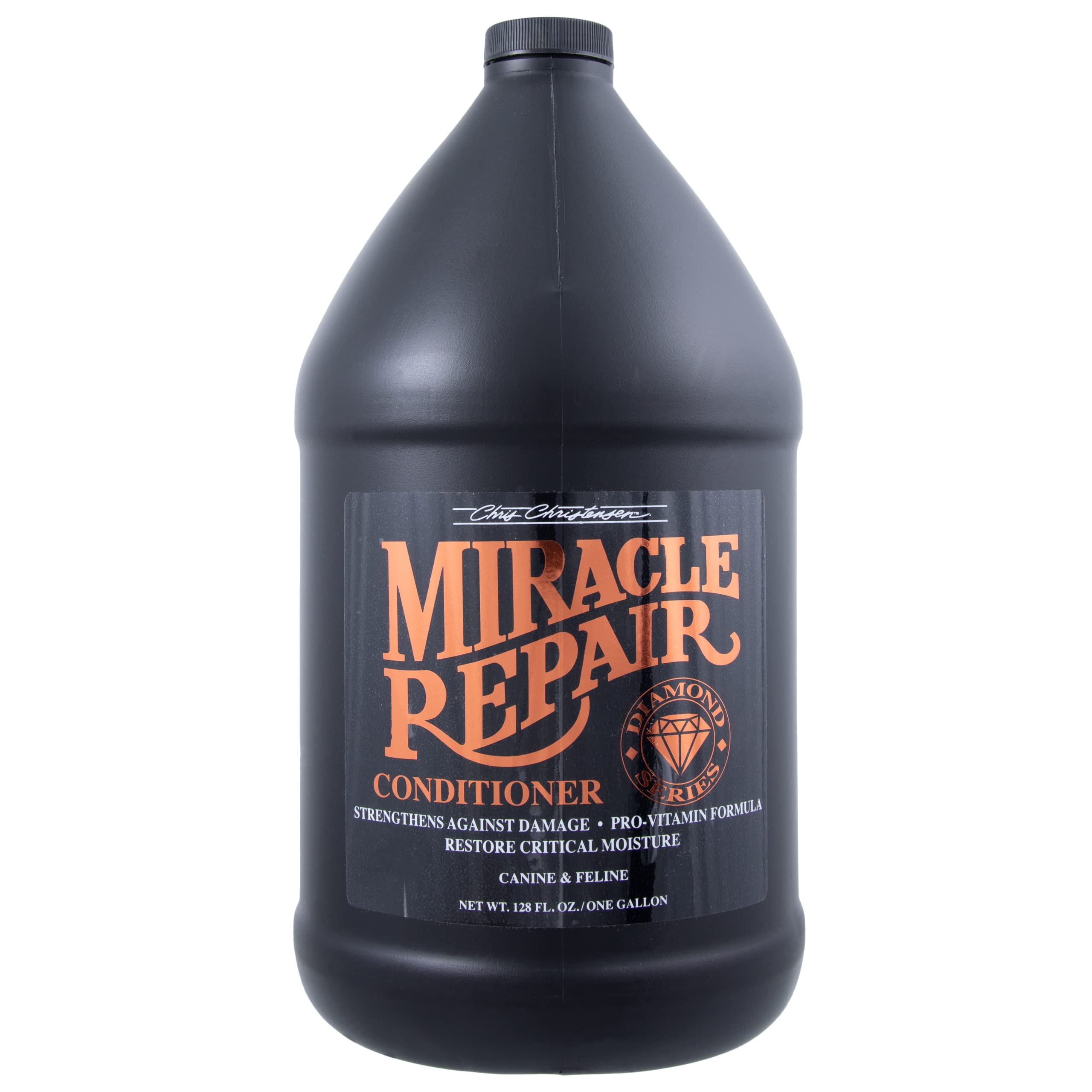 Chris ChristensenDiamond Series Miracle Repair Dog Conditioner, Groom Like a Professional, Pro-Vitamin Formula, Provides Maximum Moisture, Use on Both Dogs and Cats, Made in USA, 128 oz