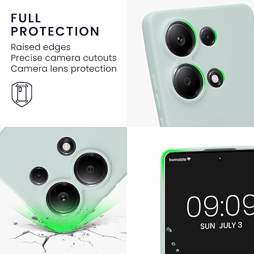 Vista 49 de kwmobile Funda compatible con Xiaomi Redmi Note 11 / Note 11S - Funda protectora de silicona TPU suave y delgada - Azul Báltico Azul (Baltic Blue)