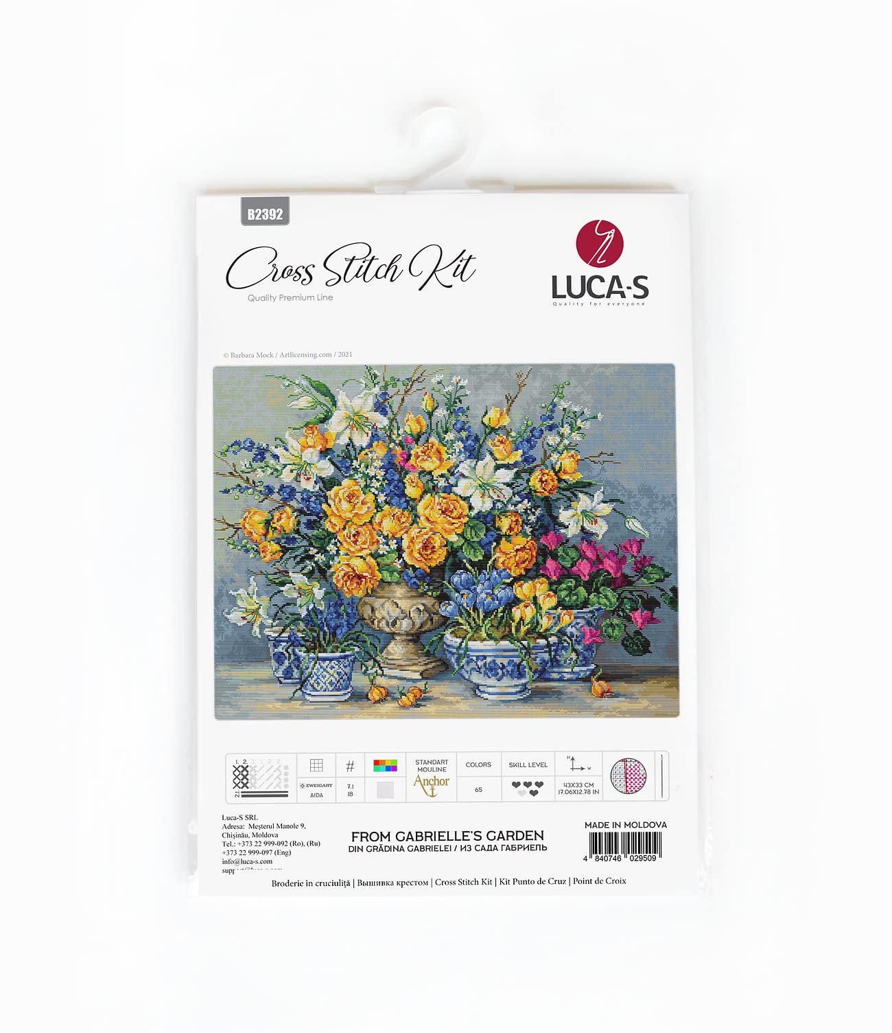 Luca-S Gabrielle B2392 zestaw do haftu krzyżykowego 43 x 33 cm