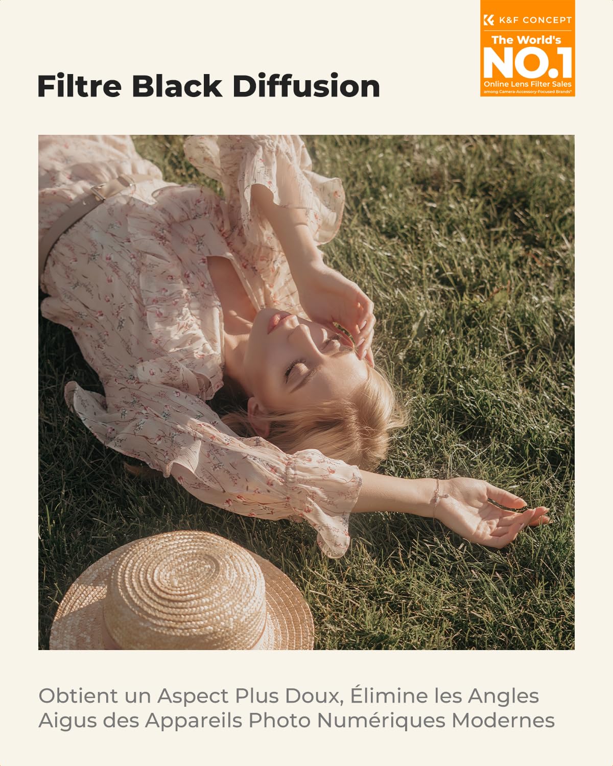 K&F CONCEPT Black Diffusion 1/4 Filtre 67mm Black-Mist Haute-définition Résistant à l'eau Anti-Rayures Antiréfléchissante pour Objectif Appareil Photo Numérique
