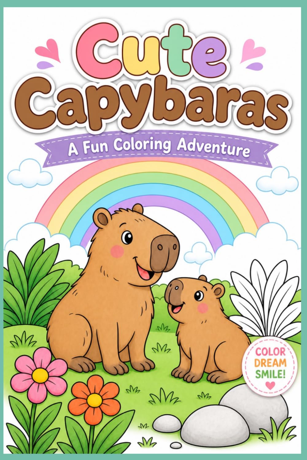 Cute Capybaras: A Fun Coloring Adventure