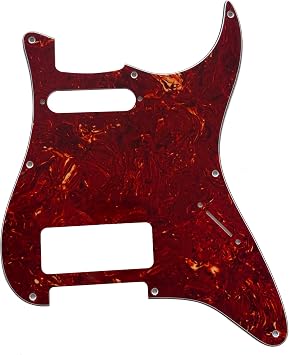 For Fender Stratocaster 8 Hole With P90 Pickup Style Guitar Pickguard 4 Ply Red Tortoise