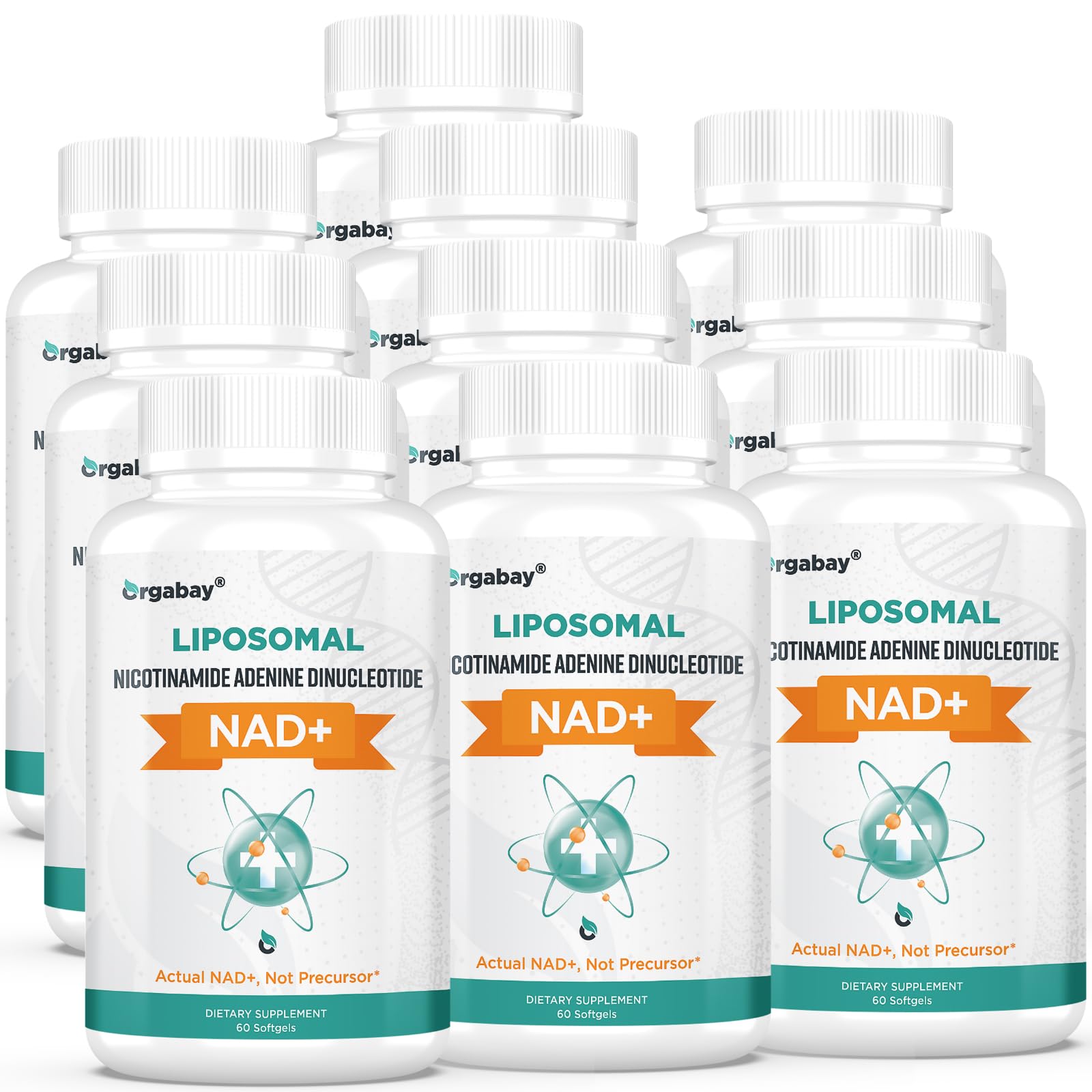Orgabay Liposomal NAD Supplement 500 mg High Absorption Boost NAD with TMG 250 mg Actual NAD Plus More