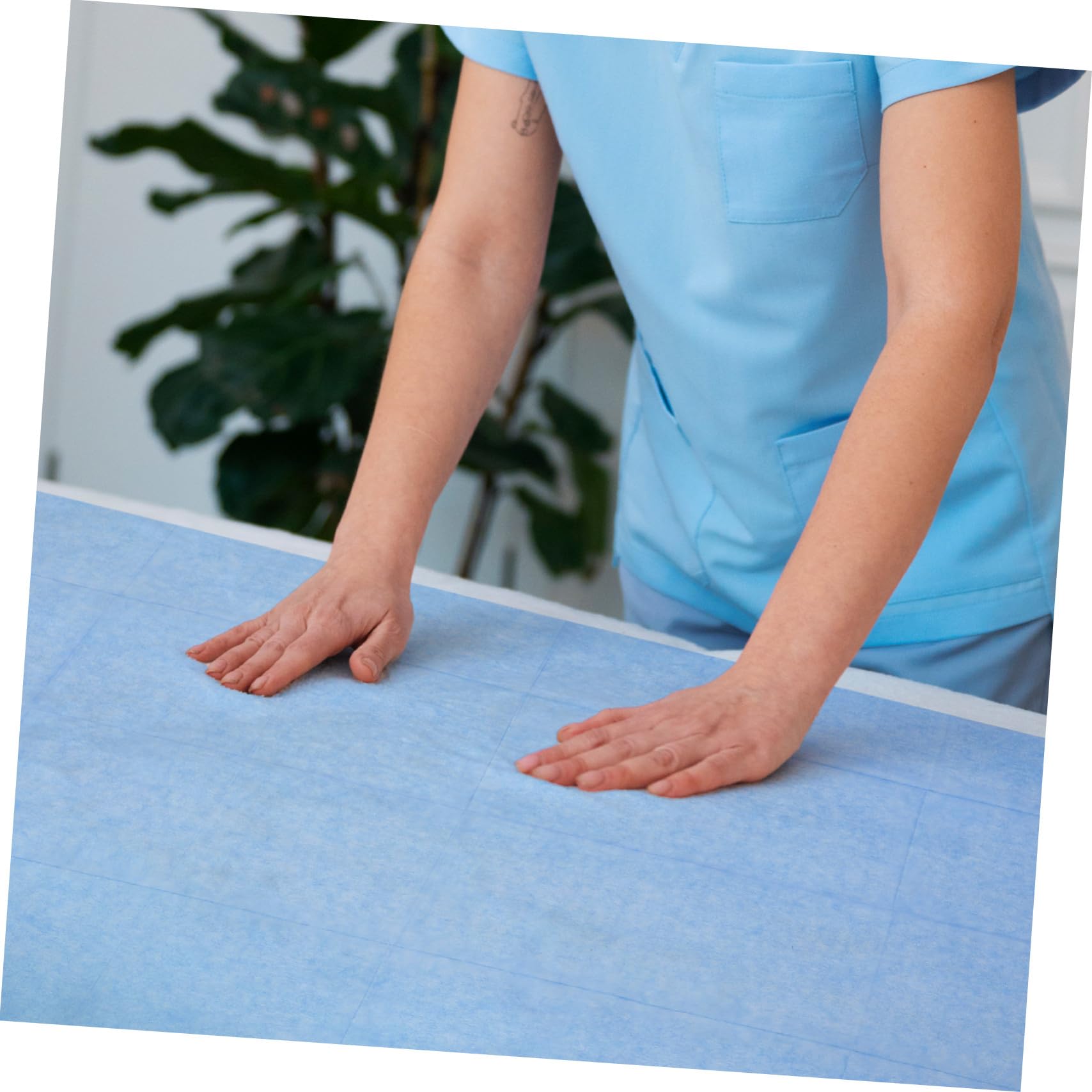 Ipetboom 100 Piezas Unidades de Sábanas Desechables para de Masaje Cubiertas No Tejidas Azul para SPA y Salón Suaves y Cómodas para Tratamientos Profesionales