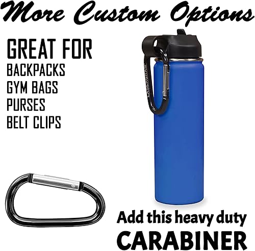 Miniatura 4 de LaserGram Botella de agua de doble pared con tapa abatible de 20 onzas con popote, la hija más grande del mundo, grabado personalizado incluido