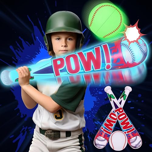 Juguetes de piscina, juegos de playa para niños, béisbol inflable con luz LED que brilla en la oscuridad, fiesta de murciélagos al aire libre, niños