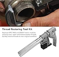 Vista 3 de Kit de herramientas de reparación de roscas externas, juego de cazador de roscas exteriores, herramienta restauradora de roscas para diámetro