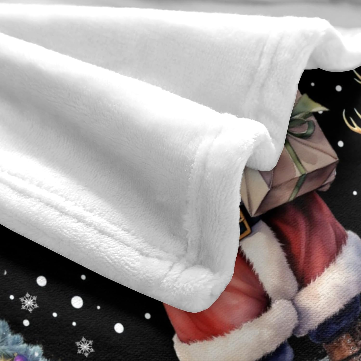 Santa Claus Christmas Blanket, Cozy Flannel Blankets Party, Sofa, Bed, Living Room, 40" x 50"