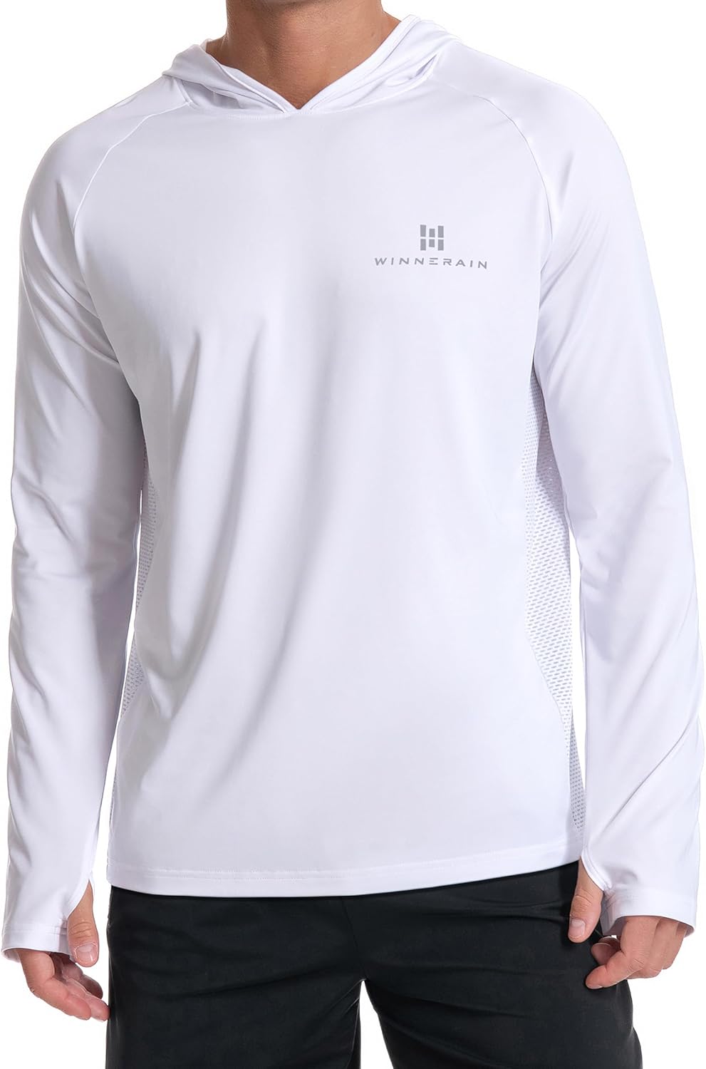 Men's Sun Protection Hoodie UPF 50+ Fishing Long Sleeve Rash Guard Shirt SPF UV Protection T-Shirt Lightweight - Image 3