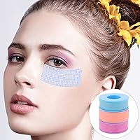 Vista 3 de FRCOLOR Cinta de párpados 3 rollos de cinta de silicona no tejida Cinta de pestañas Cinta de pestañas transpirable Cinta de pestañas Suministros
