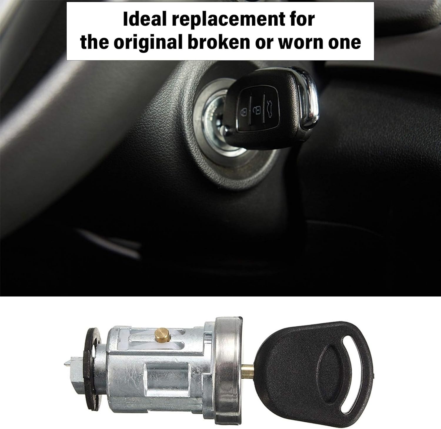 Ignition Switch Lock Car Ignition Switch Assembly Barrel Lock Cylinder Key 2S61‑A3697‑Aa for Mk7 2006‑2014