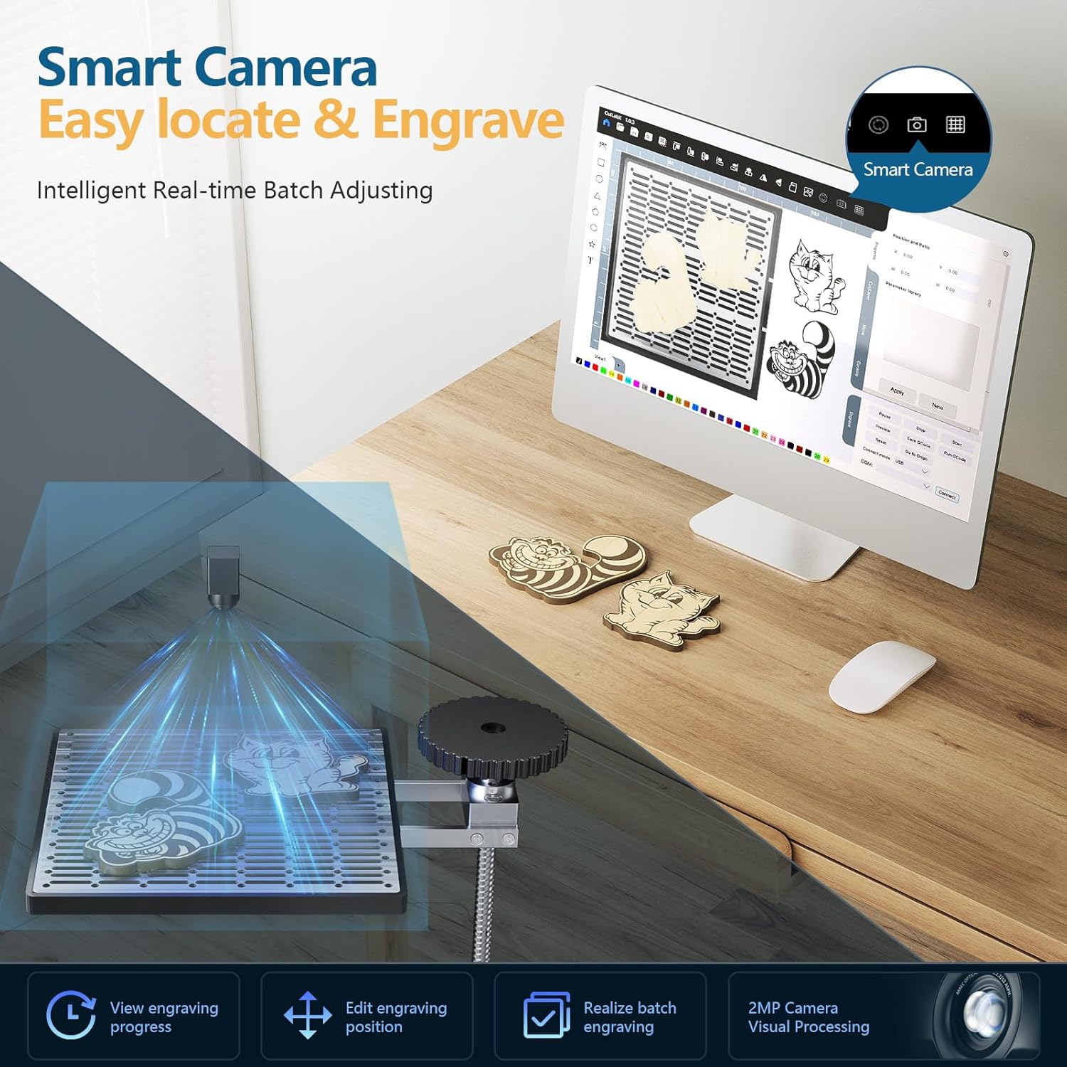 WAINLUX K8 Smart Camera for easy locate and engrave