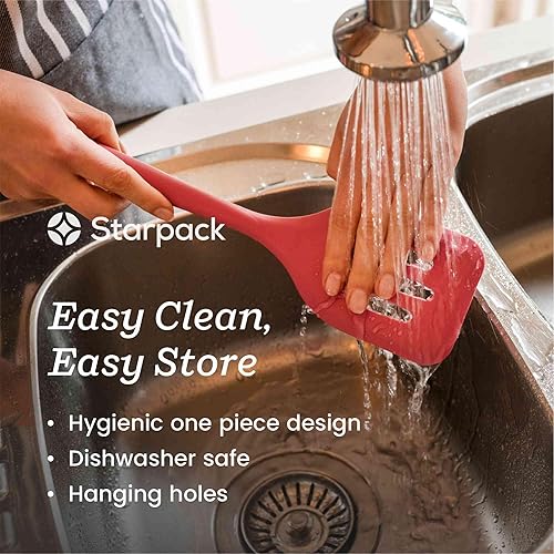 Miniatura 3 de StarPack Premium - Juego de utensilios de cocina de silicona (5 piezas) con revestimiento higiénico sólido  101 consejos de cocina adicionales