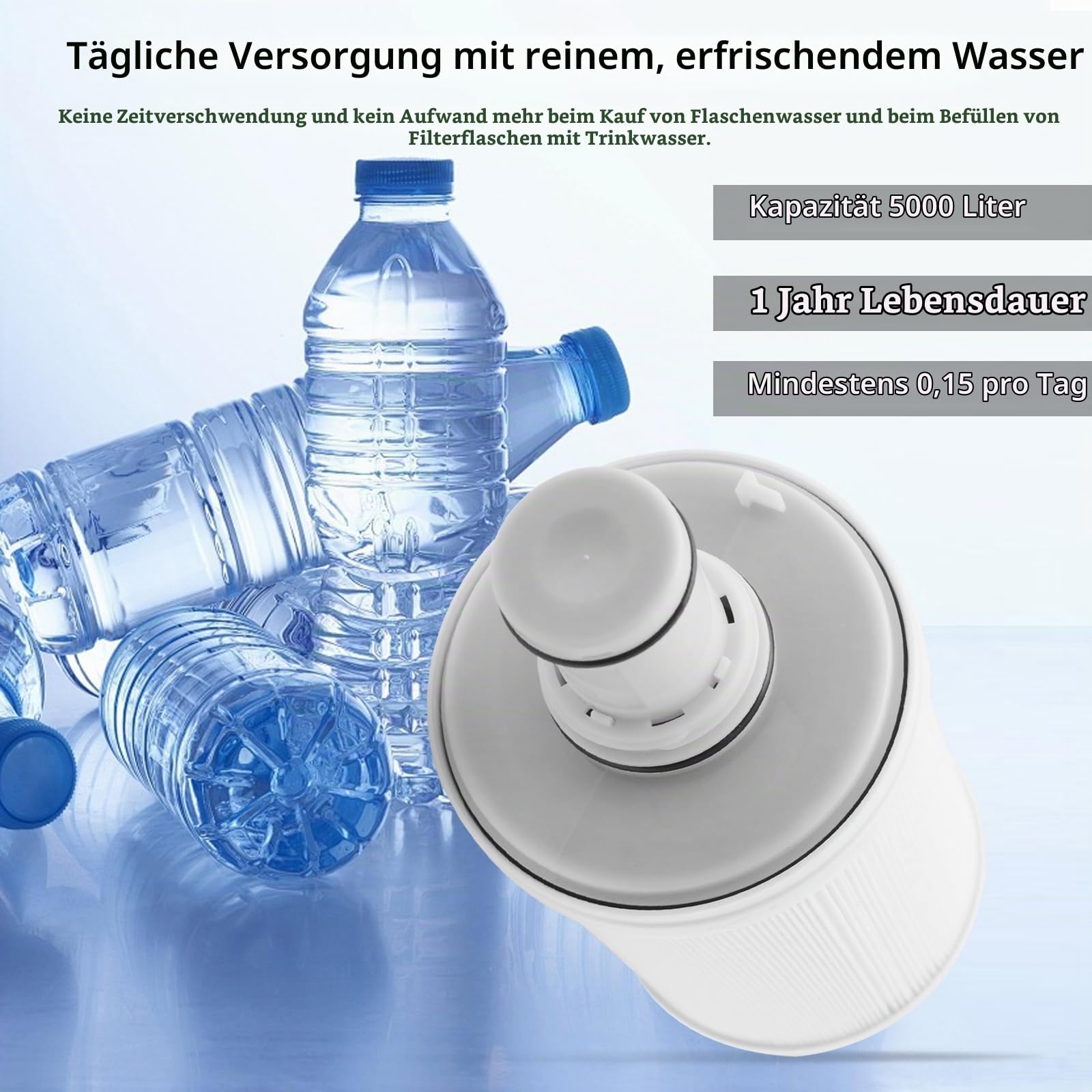 Wasserfilter Kompatibel mit Amway espring 100186M/100188CH, HEPA Aktivkohle-Filtration, Hochpräzise Aktivkohle Filterkartusche, Wasserfilter Kartuschen, Verbesserte Wasserqualität