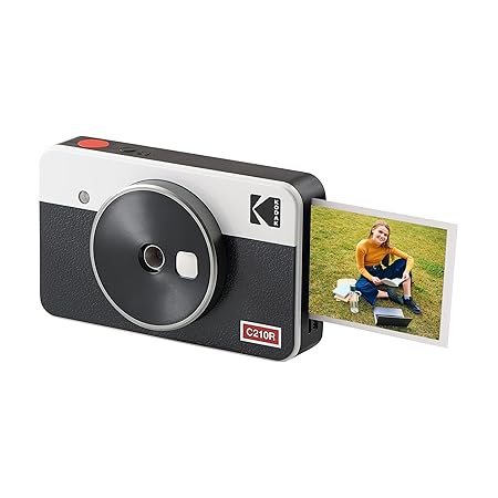 KODAK Mini Shot 2 Retro Portable Wireless Instant Camera & Photo Printer, Compatible with iOS & Android and Bluetooth Devices, Real Photo (2.1x3.4) 4Pass Technology - White