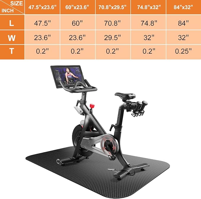 Tapete para caminadora y bicicleta fija Shouken, 29.5" x 60", goma miniatura 2
