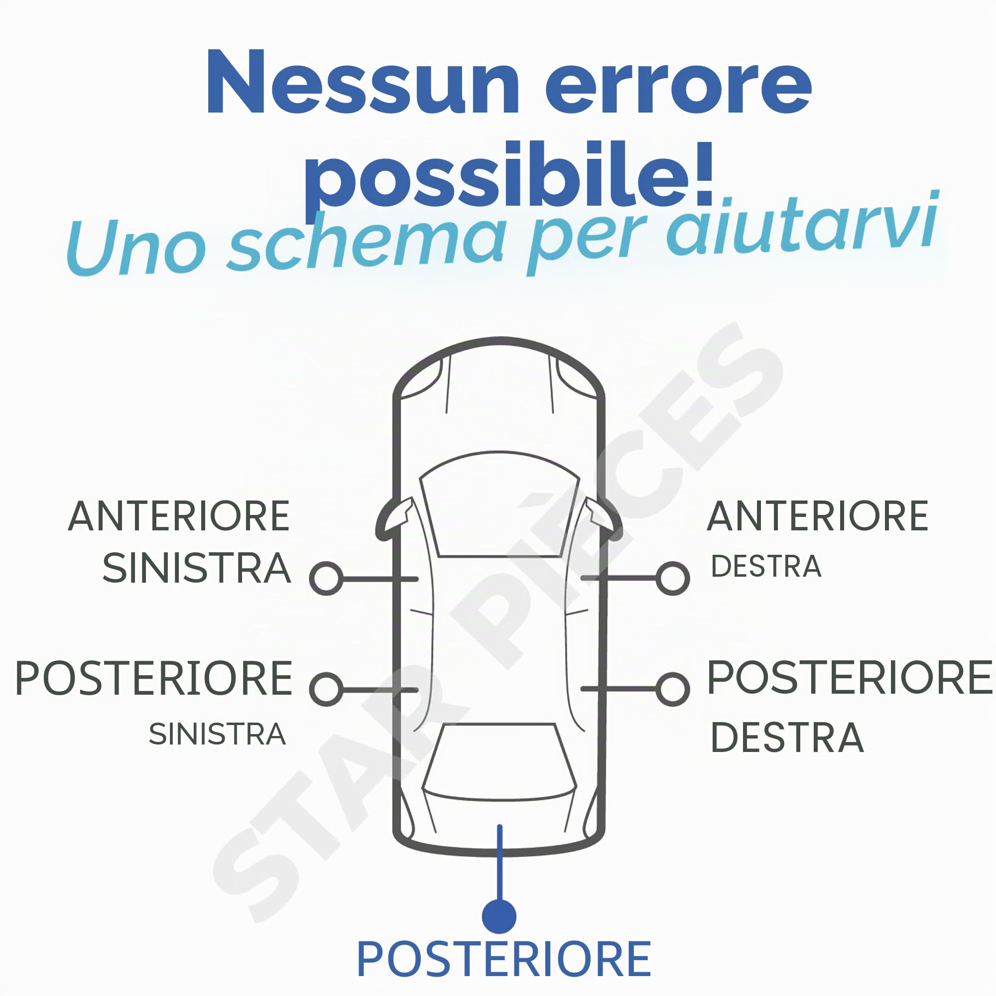 2 pistoncini portellone compatibile per Punto 199 (3a generazione), Grande Punto e Punto Evo (2005-2018) ammortizzatori cofano posteriore. 51778432, 51702090