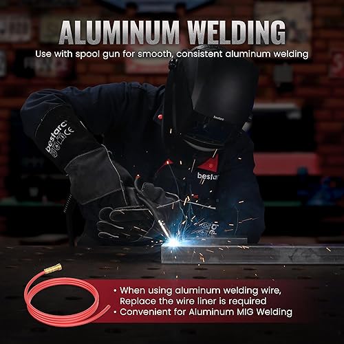 Vista 22 de bestarc Soldador MIG de 145 amperios, 110 V 220 V Flux Core MIG/Lift TIG/Stick 4 en 1, máquina de soldadura de pantalla LED grande, IGBT Inverter