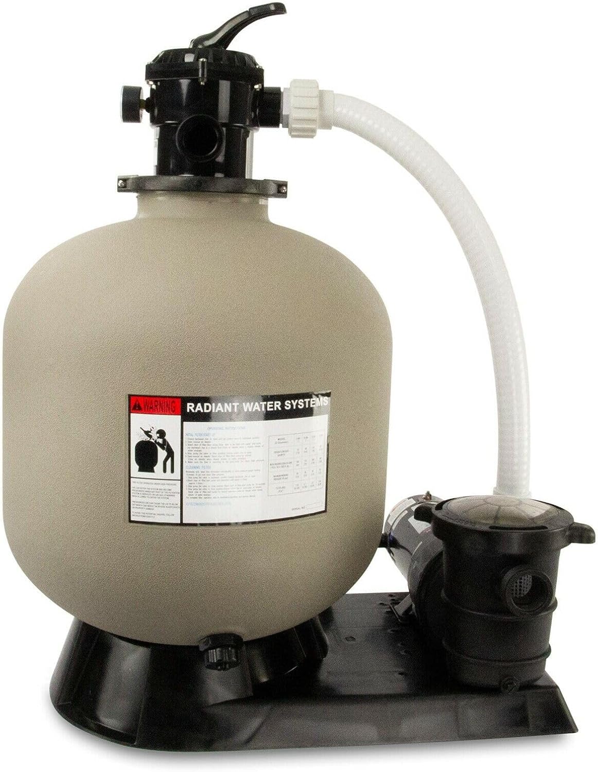 Replacement for Rx Clear 22" Inch Above Ground Swimming Pool Sand Filter System w/ 1.2 HP Pump