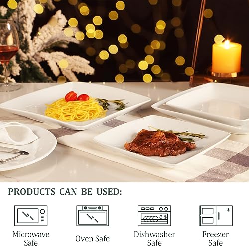 Miniatura 4 de Yedio Platos de cena rectangulares de porcelana Platos de cena cuadrados de porcelana