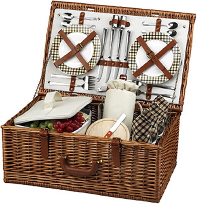 Picnic at Ascot Dorset EnglishStyle Willow Picnic Basket
